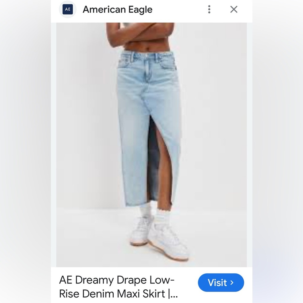 American Eagle Outfitters Light Blue Denim Skirt - Picture 2 of 14